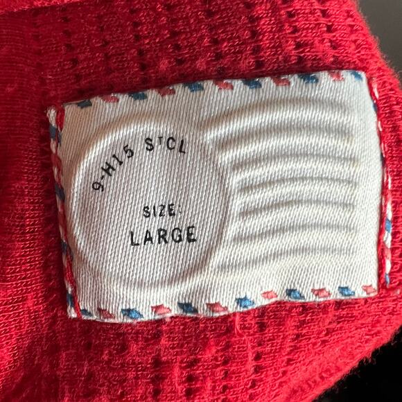 Vintage Red Textured Babydoll Top, 2000s Fairycore Boho Coquette Large - Picture 4 of 7